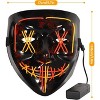 Purge Mask, 2 Pack Mask, Scary Masks, Glow Neon Mask Costume Mask for Halloween Festival Party - 2 of 4