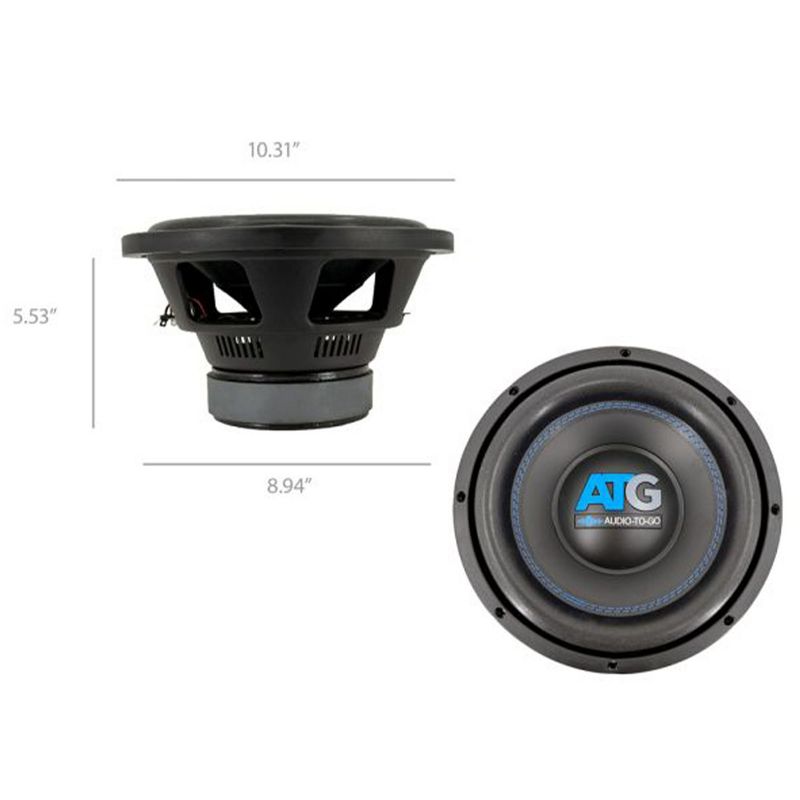 ATG Audio 10 inch subwoofer 2" 4-layer aluminum single voice coil 4 ohm, 2 of 3