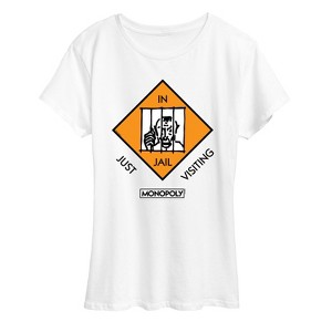 Women's - Monopoly - In Jail Just Visiting Short Sleeve Graphic T-Shirt - 1 of 4