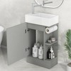KIGFTSOD 18.6" Bathroom Vanity with Sink, Bathroom Vanity Cabinet with Two-tier Shelf, Left or Right Orientation - 3 of 4