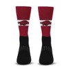 NCAA Arkansas Razorbacks Streak Team Color Crew Socks - L: Logo Pattern, Midweight Fabric - 2 of 3