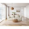 Combo Modular Sofa with 2 Seats, Oversized Deep Seat Sofa with Wide Armrests, Sofa with Corduroy Fabric and Foam Filling-Coolbibila - 2 of 4