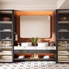 Rectangular Framed Tempered Glass Wall-Mounted Bathroom Vanity Mirror - 3 of 4