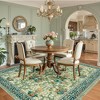 Washable Modern Floral Print Area Rug for Living Room Bedroom, Indoor Farmhouse Large Non Slip Floor Carpet for Kitchen Dining Room - 4 of 4