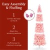 Best Choice Products Pink Pre-Lit Artificial Snow Flocked Pencil Christmas Tree Holiday Decoration - 4 of 4