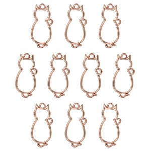 Unique Bargains Alloy Necklace Resin Casting Cat Shaped Pendant Frames 1.5" 10 Pcs - 1 of 4