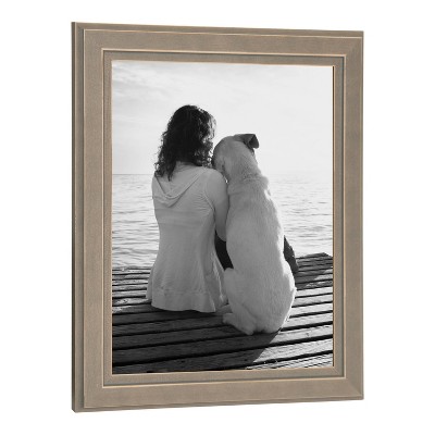 Distressed Gray 8x10 Solid Wood Tabletop and Wall Picture Frame Set