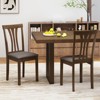Costway Dining Chairs Set of 2/4 Linen Fabric Dining Room Chairs with Hollowed Backrests - 2 of 4
