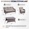 Gymojoy Outdoor Patio Sofa Chairs Coffee Table with Swivel Chairs for Garden  Yard - 2 of 4