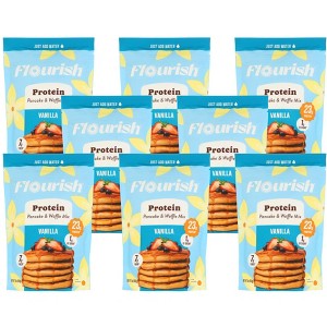 Flourish Vanilla Protein Pancake and Waffle Mix - Case of 8/16 oz - 1 of 4