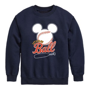 Boys' - Disney - Let's Play Ball Graphic Long Sleeve Fleece Sweatshirt - 1 of 4