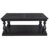 2 Tier Coffee Table, 45" Rectangular Center Table with Storage Shelf, Wooden Sofa Side Table, TV Stand End Table for Living Room Bedroom Office - 3 of 4