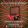 Vynxaria children's trampoline happy expression outdoor and indoor dual-use ladybug black and red foldable iron tube for kids age 3 - 7 - 4 of 4