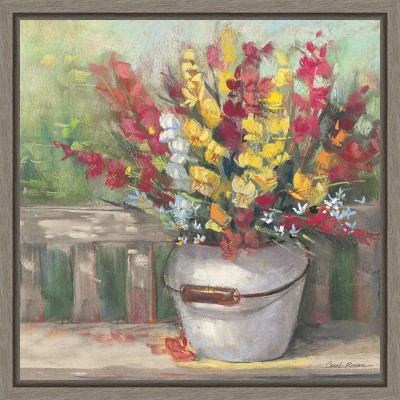 Amanti Art Snapdragon Bouquet by Carol Rowan Canvas Wall Art Print Framed 16 x 16-in.
