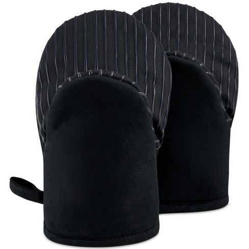 Big Red House Heat-resistant Mini Oven Mitts With Non-slip Silicone Grip,  2pk, Black : Target