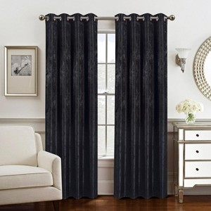 Olivia Gray Roxy Two Tone Jacquard Grommet Single Panel - Black - 1 of 4