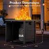 ZAFRO 28" Fire Pit Table, 40000 BTU Propane Fire Pit Table with Lid,Rain Cover and 3 Pounds Lava Stones for Outdoor Backyard, Courtyard - 2 of 4