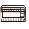 PAGED Wooden Twin over Twin Bunk Bed, Modern Bed Frame with Ladder and Guardrail, Loft Bed for Boy and Girl, Easy Assembly - 3 of 4