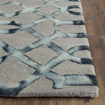 Charcoal Grey Hand-Tufted Wool Rectangular Area Rug