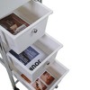 J&V TEXTILES Rolling Storage Cart and Organizer with Plastic Drawers - 3 of 4