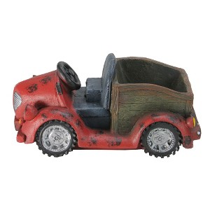 Northlight 14.5" Red Vintage Car LED Lighted Solar Powered Outdoor Garden Patio Planter - 1 of 4