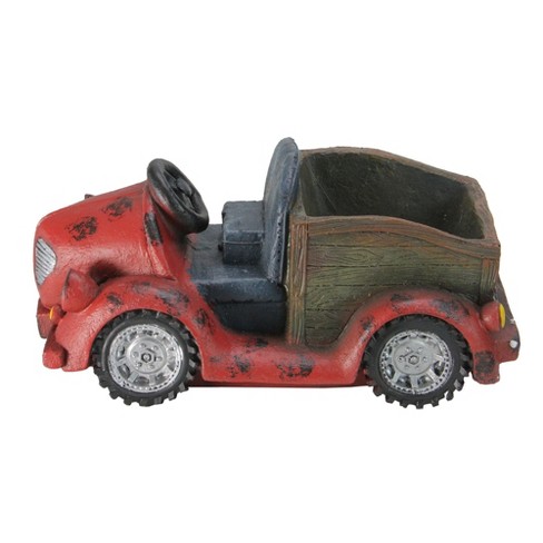 Northlight 14 5 Red Vintage Car Led Lighted Solar Powered Outdoor Garden Patio Planter Target