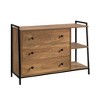 Homy Casa 3-Drawer Dresser with Open Side Shelves for Bedroom, Living Room or Entryway, Brown - 2 of 4