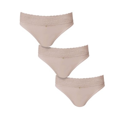 VENUS Womens Pearl By VENUS® Lace Trim Bikini 3 Pack
