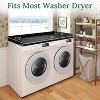 Zevemomo 27.5"x54" Washer Dryer Topper, Natural Wood Laundry Shelf for Over Washer Dryer, Folding Clothes Organizer,Black - 4 of 4