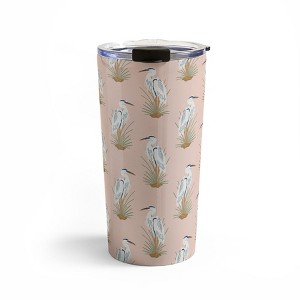 CoastL Studio Crane Peach Travel Mug 20 oz Stainless Steel Travel Mug - Deny Designs - 1 of 4