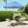 Outsunny 5.7' Beach Umbrella with Cup Holders, Hooks, Vented Canopy, Portable Outdoor Umbrella - 3 of 4