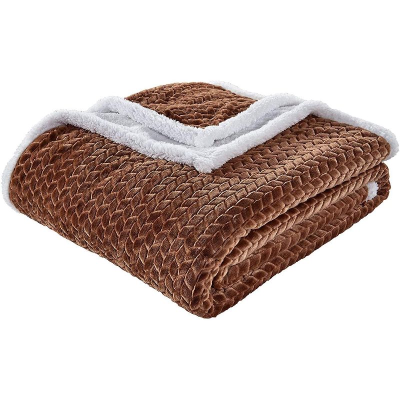 Sheridan Ultra Plush and Cozy Braided Faux Shearling Blanket, 1 of 4
