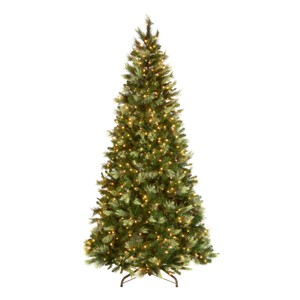 National Tree Company 7.5'/9'/10' Pre-Lit Gold Metallic Artificial Christmas Tree Warm White Lights - 1 of 4