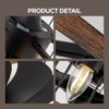 Ludomide 20'' Industrial Black Caged Ceiling Fan With Lights And Remote Control, Farmhouse Chandelier Ceiling Fan Lights - 4 of 4