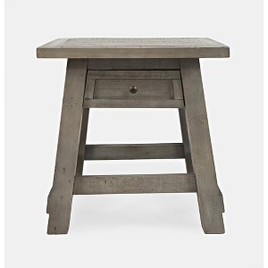 Jofran,Outer Banks Reclaimed Pine USB Charging End Table - Driftwood - 1 of 4