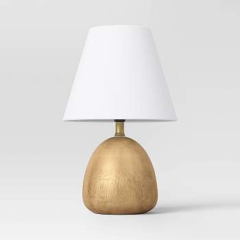 Faux Wood Mini Table Lamp Brown - Threshold™
