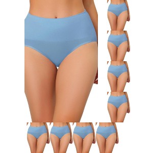 INSPIRE CHIC Women's High Waist Shaping Tummy Control Breathable Briefs 9 Packs - 1 of 4