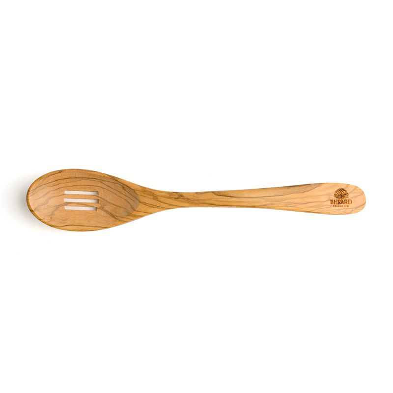 Berard Handcrafted Olive Wood 12 Inch Slotted Spoon, 5 of 6