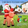 7ft Christmas inflatable Santa Claus and reindeer, built-in LED, suitable for indoor and outdoor use, suitable for holiday party home decoration - 3 of 4