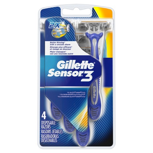 Gillette Sensor3 Men’s Disposable Razors - 4c : Target