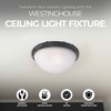 Westinghouse 12 x 5 Inches Ceiling Light Fixture, Uses 2 Medium Base Light Bulbs (Not Included), Brown Patina & White Alabaster Glass - image 2 of 4