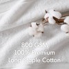 100% Cotton Solid Color Heavyweight Bath Towel Set, Anti-Microbial Certified Highly Absorbent Plushy Bath Towel - 4 of 4