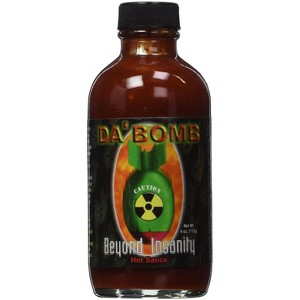 Da Bomb Beyond Insanity Hot Sauce, 4oz Bottle | 135,600 Scoville Heat Units | Extreme Habanero & Chipotle Pepper Blend - 1 of 3