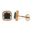 Haus of Brilliance Rose Plated Silver Rose Cut Treated Diamond Stud Earring - 2 of 4