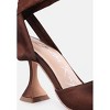 London Rag Women's Fonda Spool Heel Tie Up Satin Sandals Women - 2 of 4