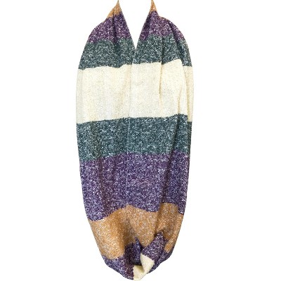 Wrapables Warm Fall and Winter Infinity Scarf, Set-Purple and Hunter Green - image 4