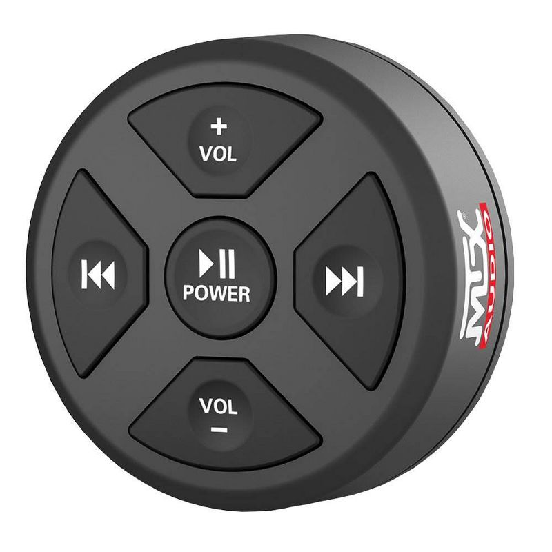 MTX MUDBTRC Universal Boat Motorcycle Bluetooth Audio Receiver & Remote Control, 1 of 6