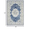 Vintage Area Rugs, Boho Traditional Washable Rug Floral Print Carpet, Low Pile Non-Slip Rubber Backing Foldable Mat - 2 of 4