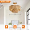 Parrot Uncle 15.4" Farmhouse Gold Semi-Flush Mount Ceiling Lights - 3 of 4