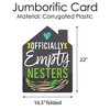 Big Dot of Happiness Empty Nesters - Empty Nest Congratulations Giant Greeting Card - Big Shaped Jumborific Card - 16.5 x 22 inches - 3 of 4
